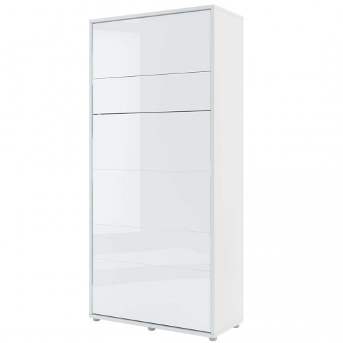 Sienas gulta 90 BED CONCEPT BC-03, balts glancēts